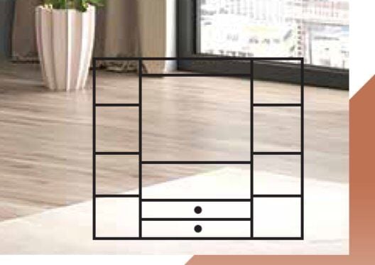 KDL 4 Kapılı 2 Çekmeceli Aynalı Eylül Dolap