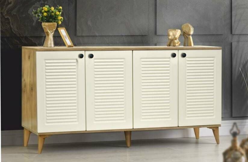 4 Kapılı Çam/Krem Panjurlu Konsol