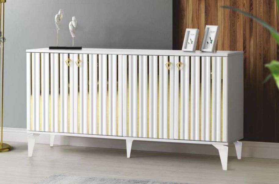 4 Kapılı Beyaz Gold Dubai Konsol