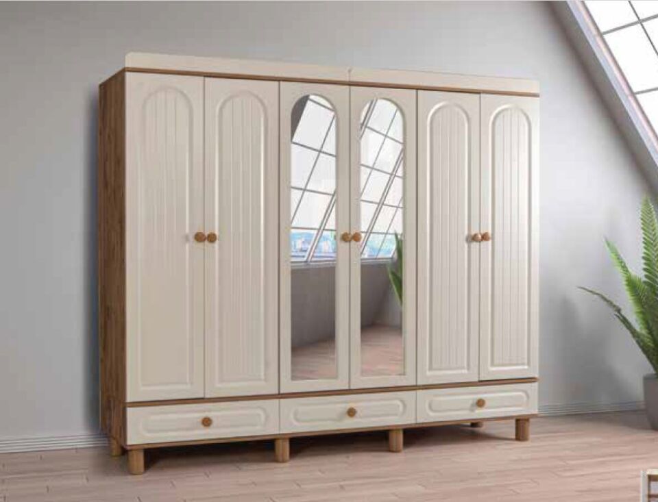 KDL Bohem 6 Kapılı 3 Çekmeceli Dolap