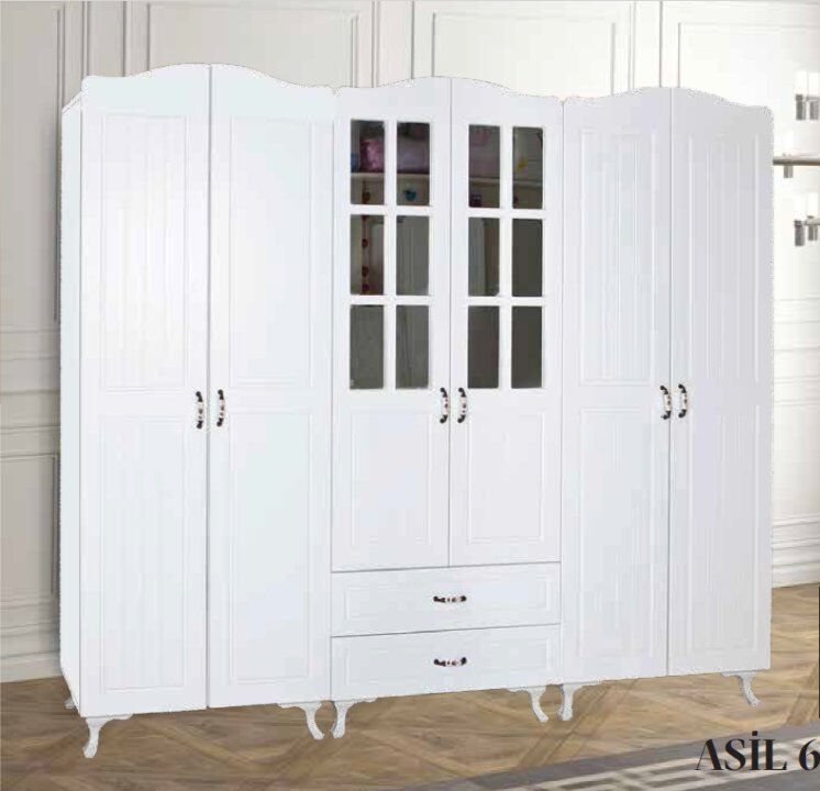 KDL Asil 6 Kapılı 2 Çekmeceli Dolap