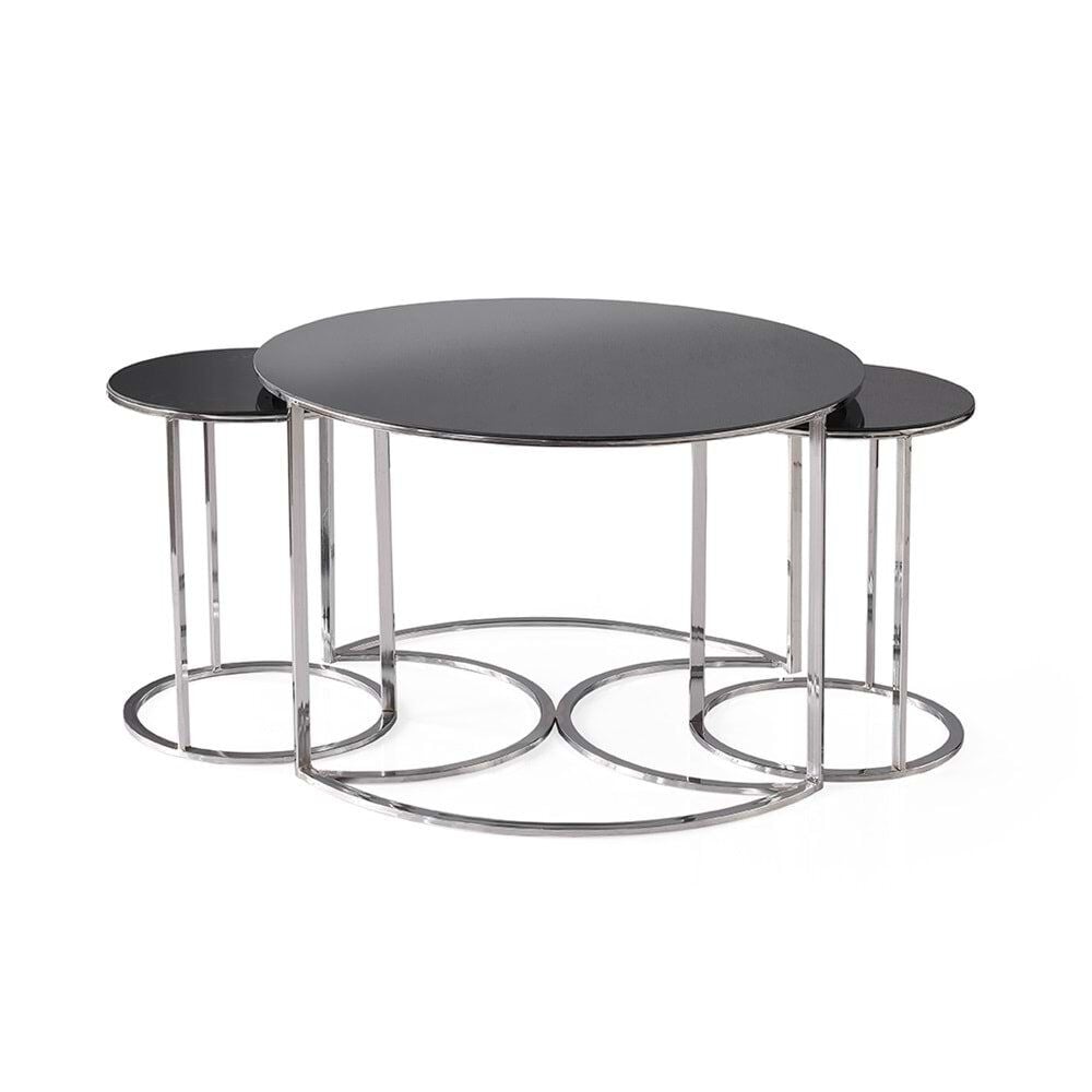 Füme Cam Yasemin Orta Sehpa