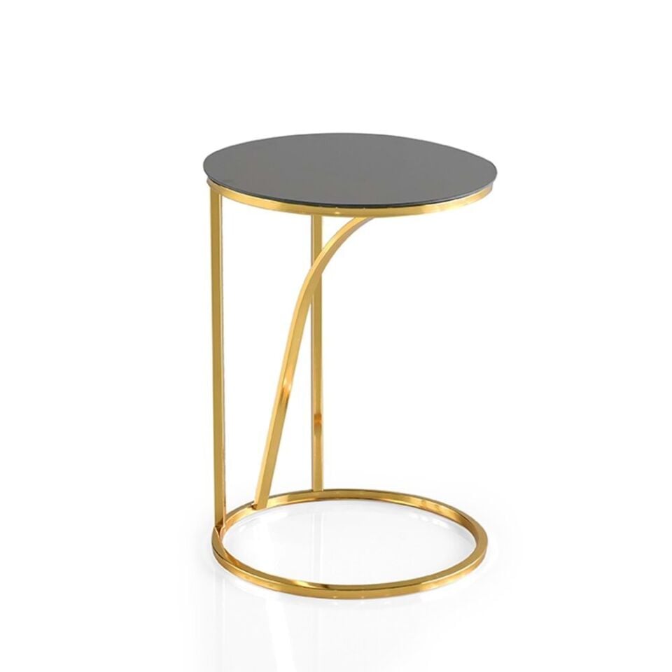 Bronz Cam Cansu Yan Sehpa