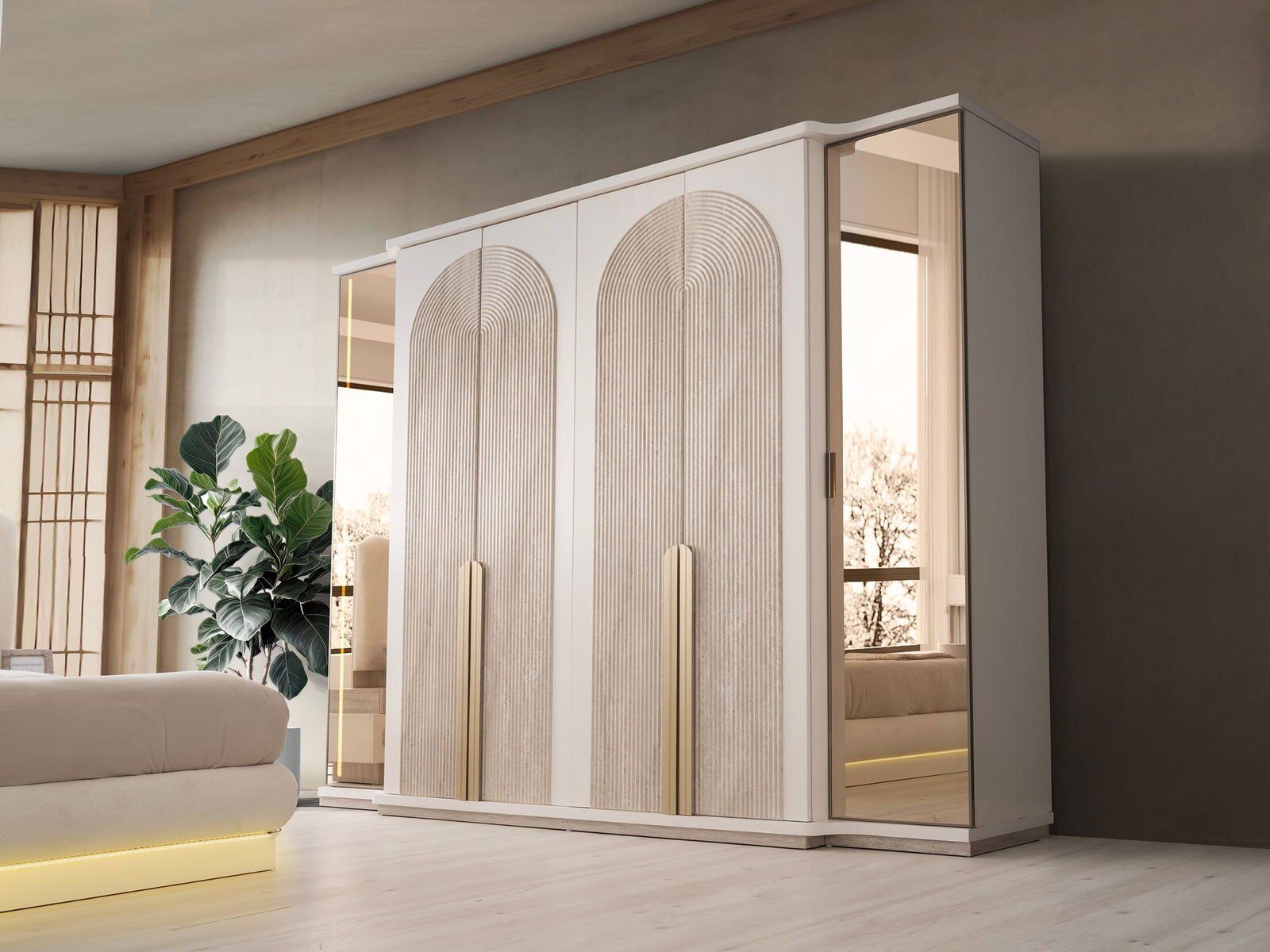 Şehzade Aytaşı Aynalı 6 Kapılı Dubai Dolap