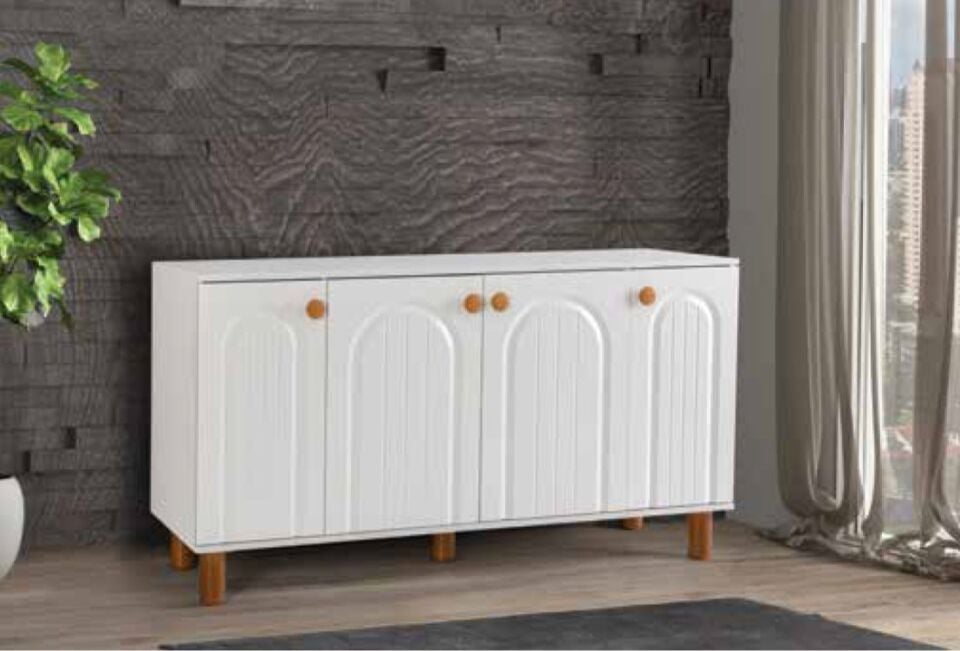 KDL Beyaz Bohem Düğme Konsol