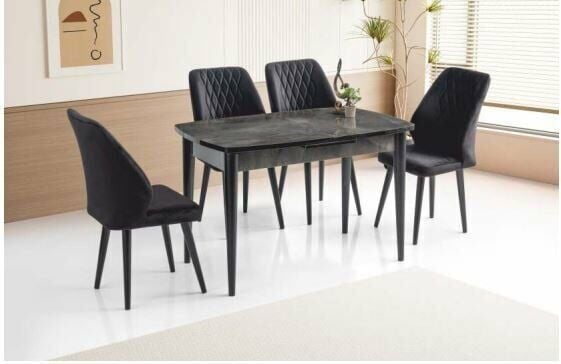 High Gloss Masa/İrony-Hilal Sandalye Masa Takımı