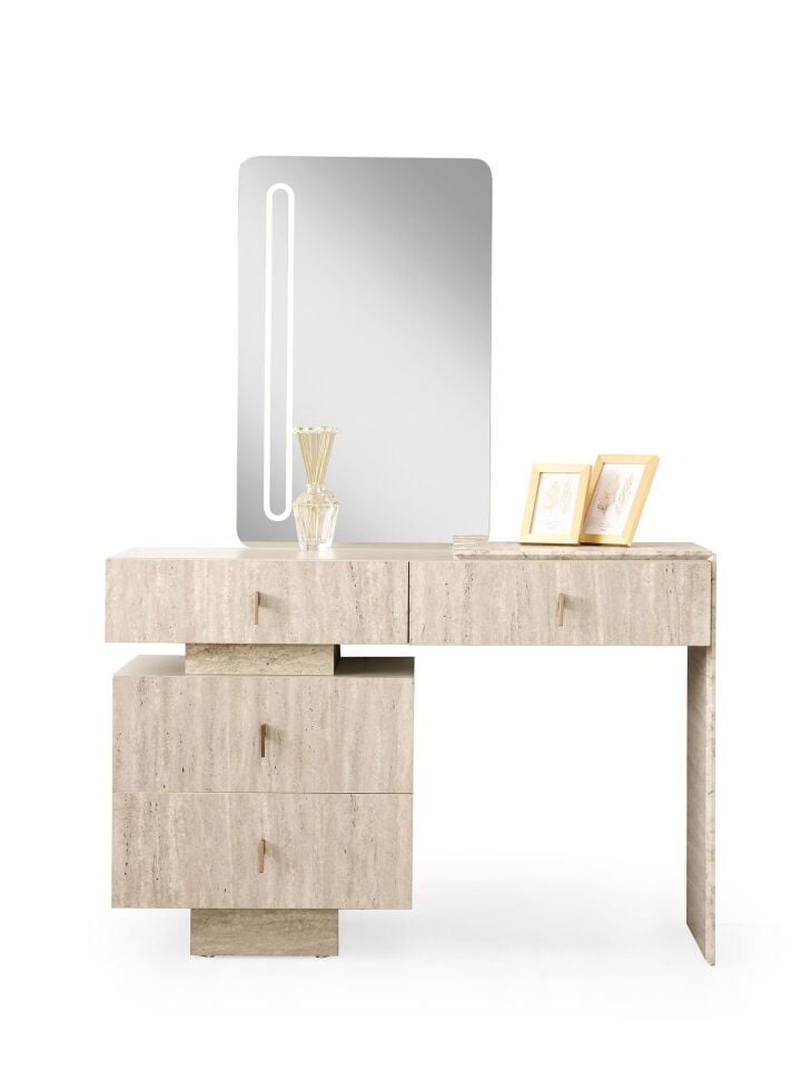 Şehzade KumBeji 4 Çekmeceli Aynalı Kapadokya Şifonyer