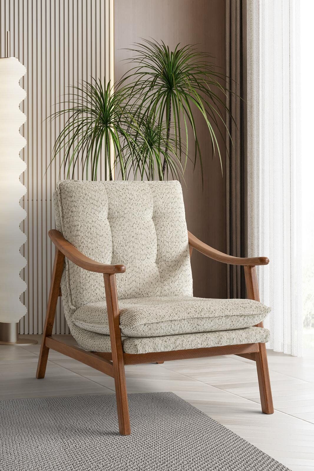 Arte Ahşap Ayaklı Berjer