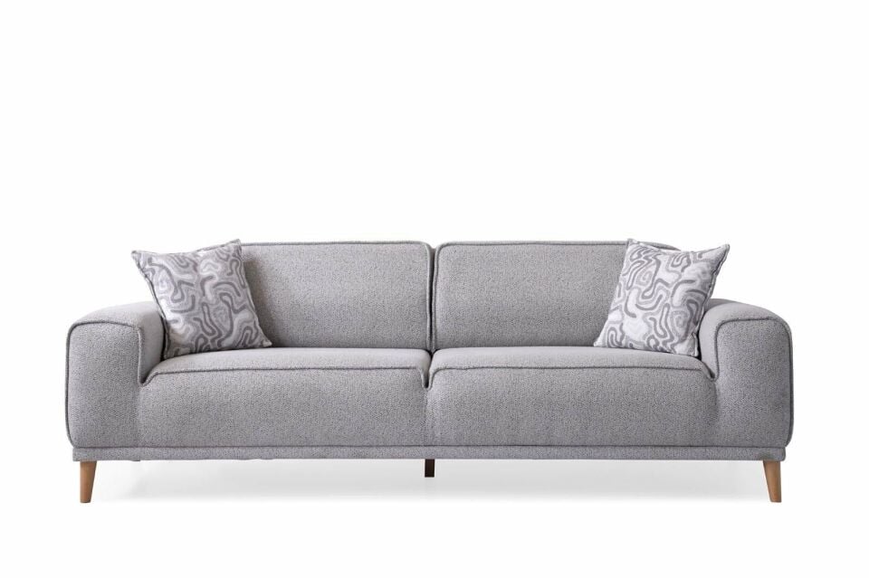 İcon Ahşap Ayaklı Gri Kanepe