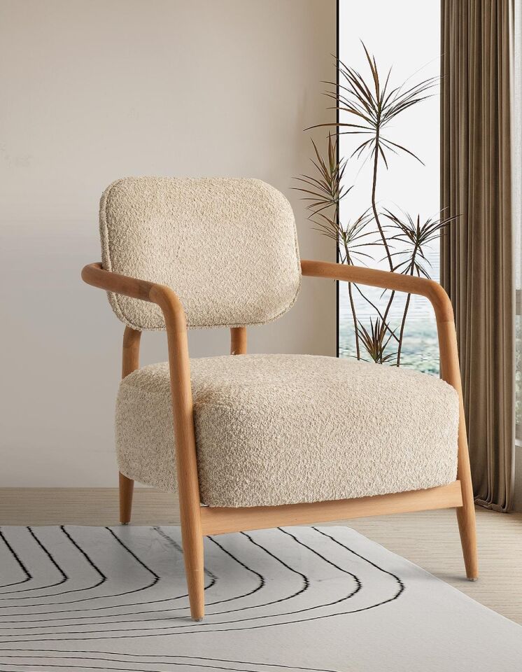 Gloria Ahşap Ayaklı Mekanizmalı 3+3+1 Koltuk Takımı