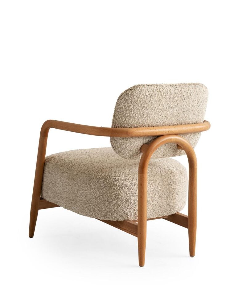 Gloria Ahşap Kollu Ayaklı Berjer