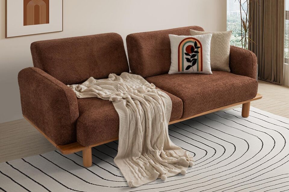 Gloria Ahşap Ayaklı Mekanizmalı Kanepe