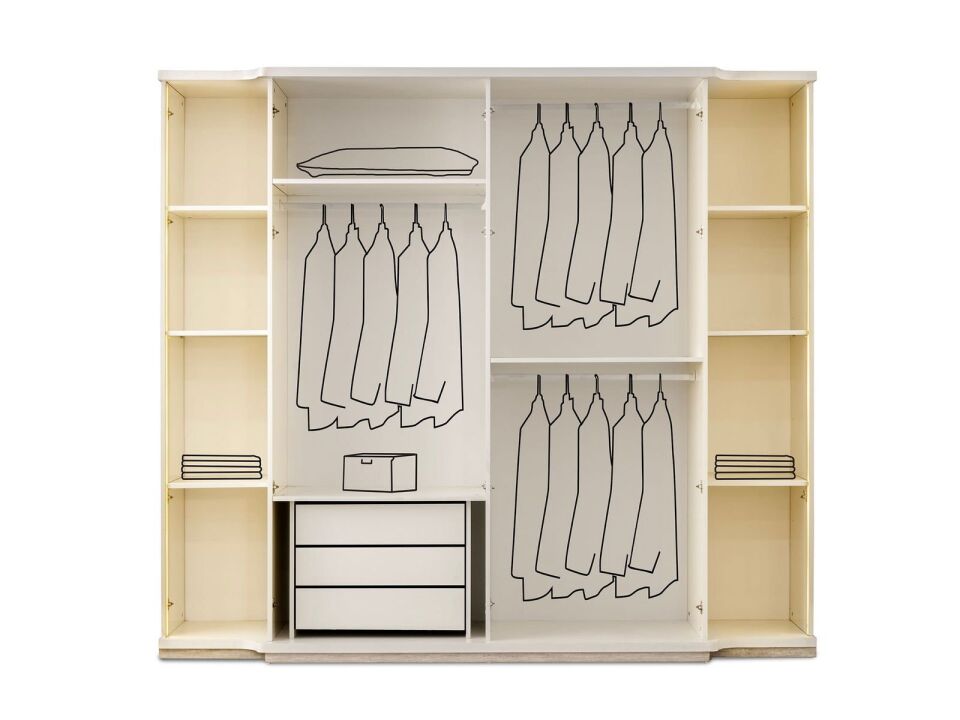 Şehzade Aytaşı Aynalı 6 Kapılı Montana Dolap