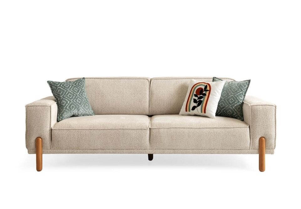 Oslo Ahşap Ayaklı Mekanizmalı 3+3+1 Koltuk Takımı