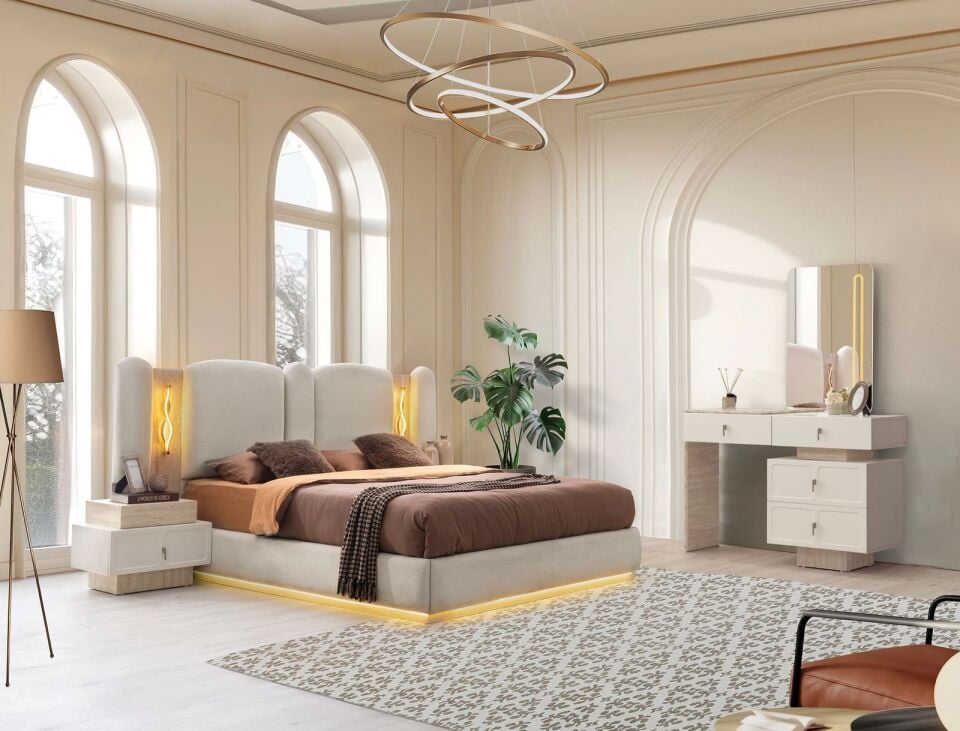 Şehzade Aytaşı 4 Çekmeceli Aynalı Montana Şifonyer