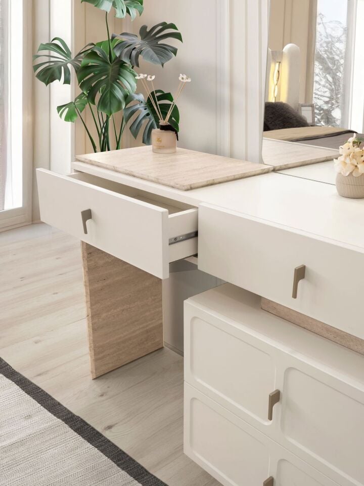 Şehzade Aytaşı 4 Çekmeceli Aynalı Montana Şifonyer