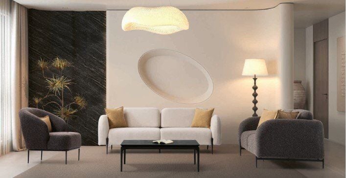 Koza Demir Ayaklı Mekanizmalı 3+3+1 Koltuk Takımı