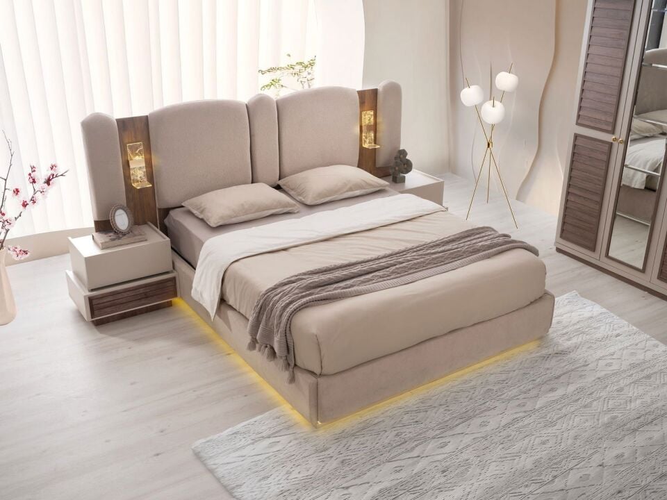 Şehzade KumBeji - Ceviz Ayasofya Yatak Odası Takımı