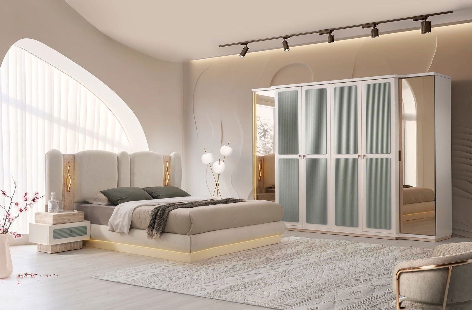 Şehzade Turkuaz Yatak Odası Takımı