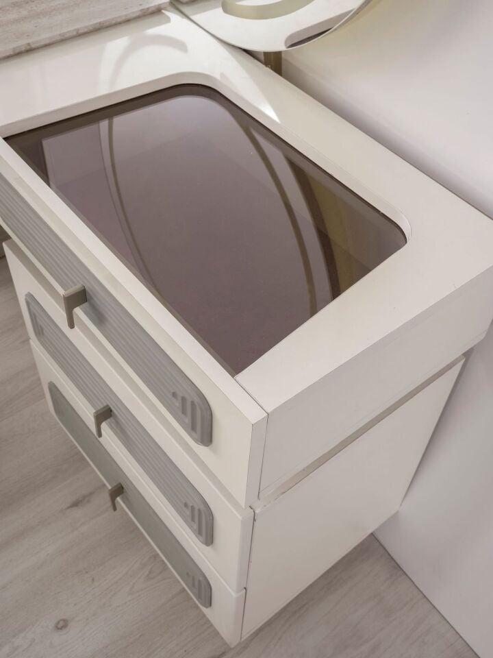 Şehzade 4 Çekmeceli Aynalı Turkuaz Şifonyer