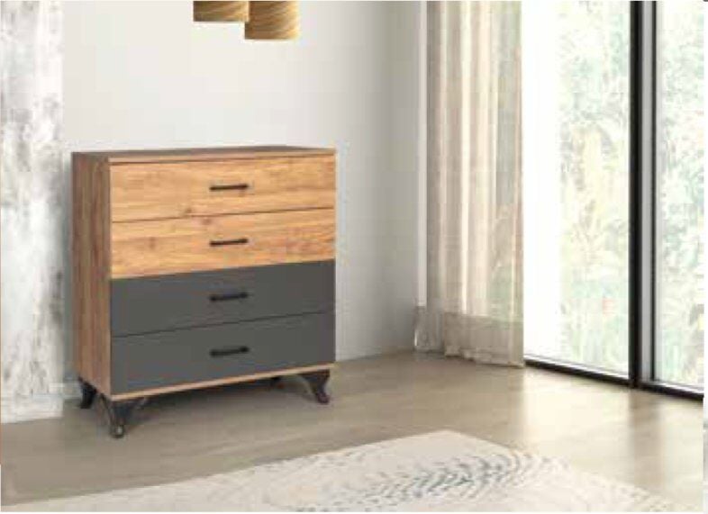 KDL Çam - Antrasit Zirve Şifonyer