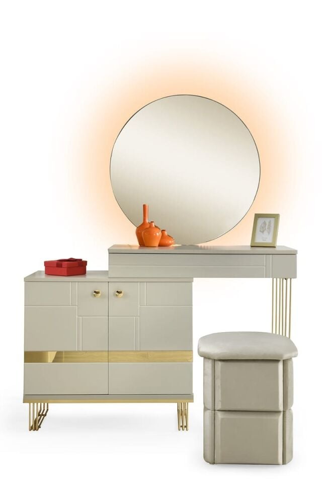 Şehzade KumBeji 2 Kapılı 1 Çekmeceli Aynalı Cevahir Şifonyer