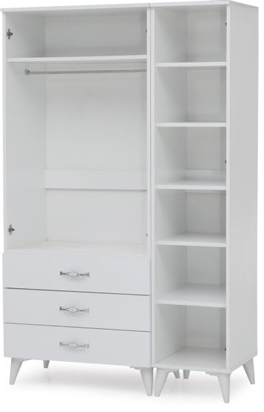 Defne 3 Kapılı Cordoba Aynalı Çekmeceli Dolap