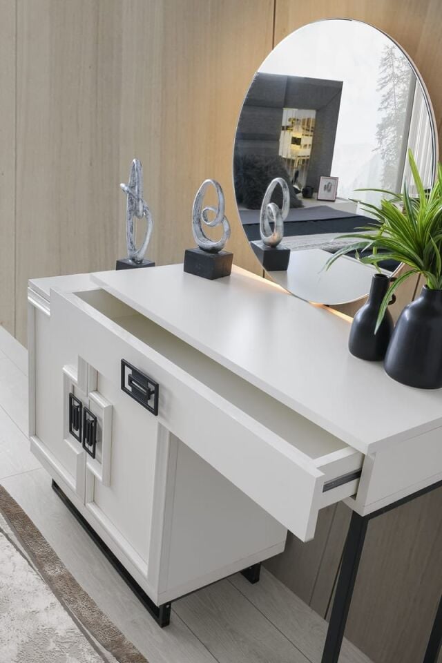 Şehzade Aytaşı 2 Kapılı 1 Çekmeceli Aynalı Çiğdem Şifonyer