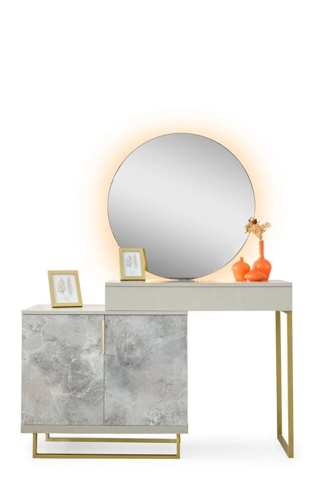 Şehzade KumBeji 2 Kapılı 1 Çekmeceli Aynalı Mostar Şifonyer