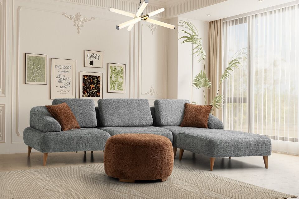 Arti Ahşap Ayaklı Köşe Takımı