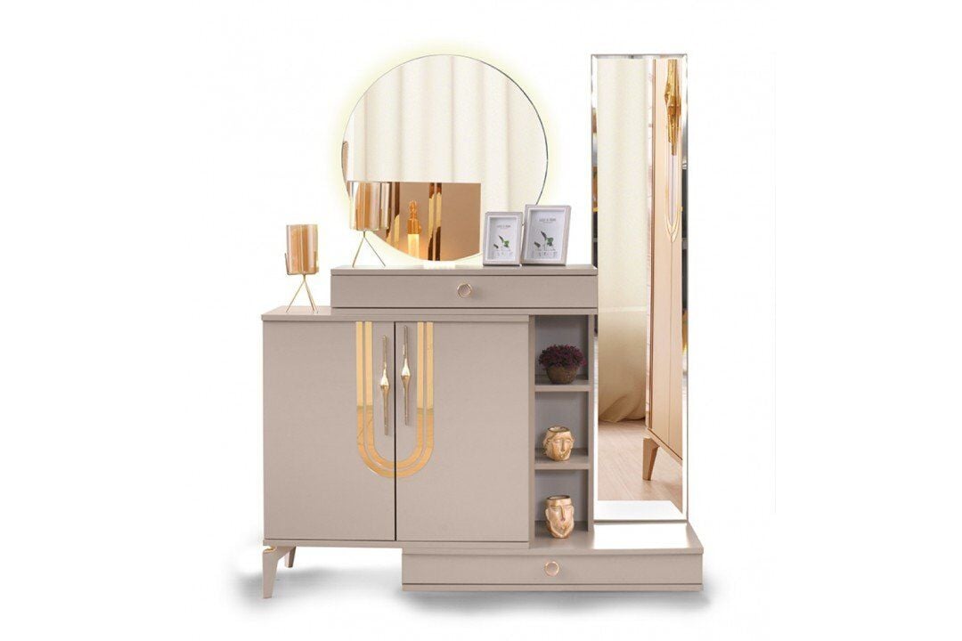 Şehzade KumBeji 2 Kapılı 2 Çekmeceli Aynalı Safir Şifonyer