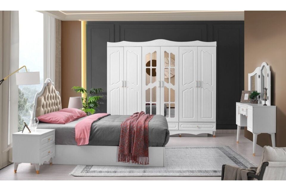 Şehzade Beyaz Fırat Yatak Odası Takımı