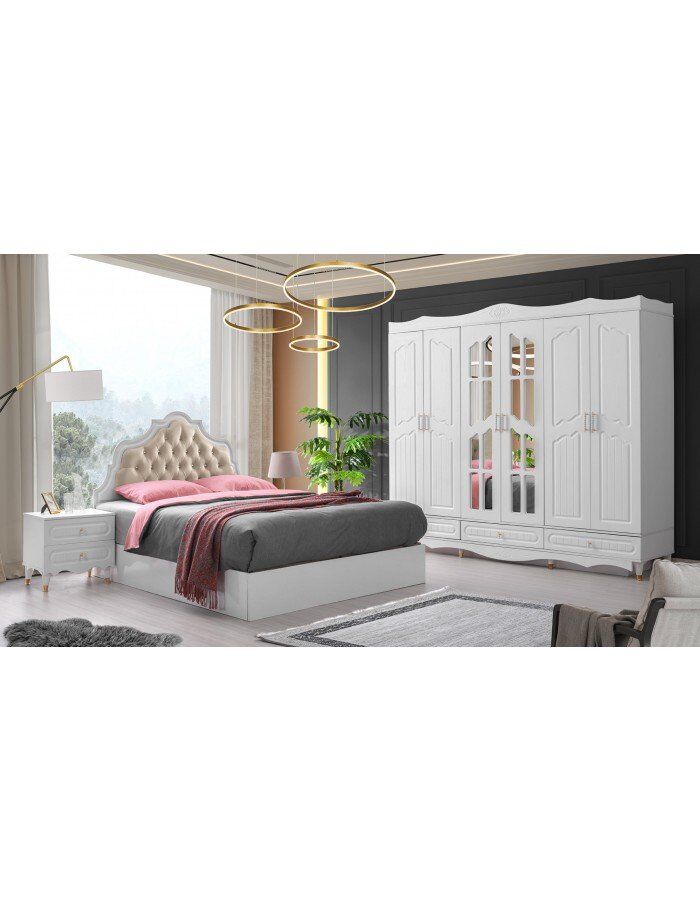 Şehzade Beyaz Fırat Yatak Odası Takımı