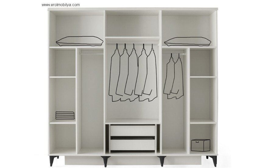 Şehzade Aytaşı 6 Kapılı Buse Dolap