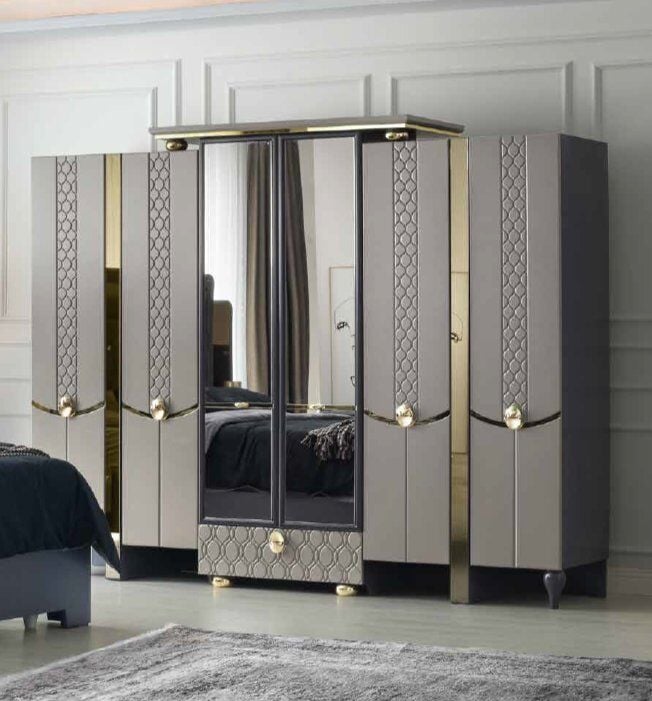 ABY Antrasit 6 Kapılı Sultan Dolap