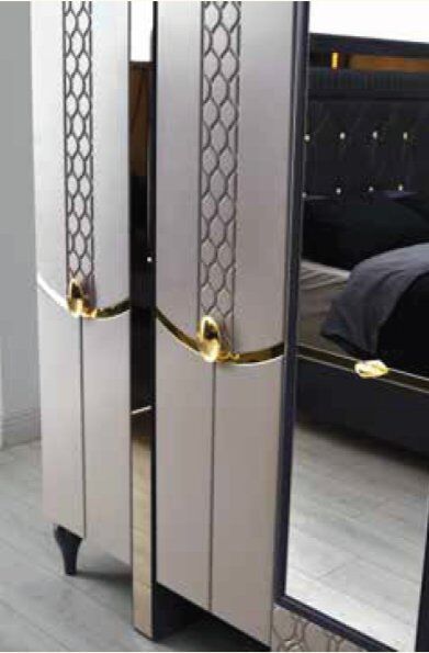 ABY Antrasit 10 Kapılı Sultan Dolap