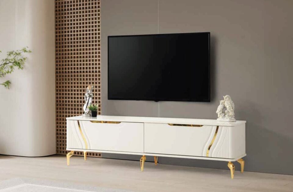 ABY Ekru - Gold Hazal Yemek Odası Takımı