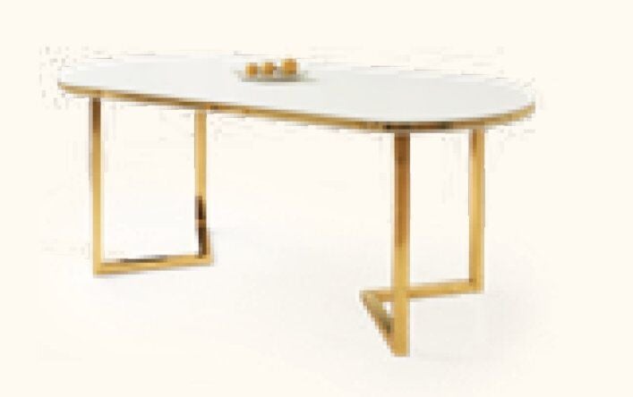 ABY Ekru - Gold Hazal Yemek Odası Takımı