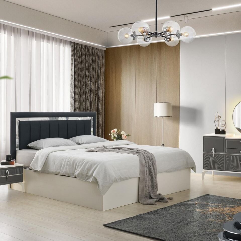 Şehzade Aytaşı - Antrasit Biga Yatak Odası Takımı