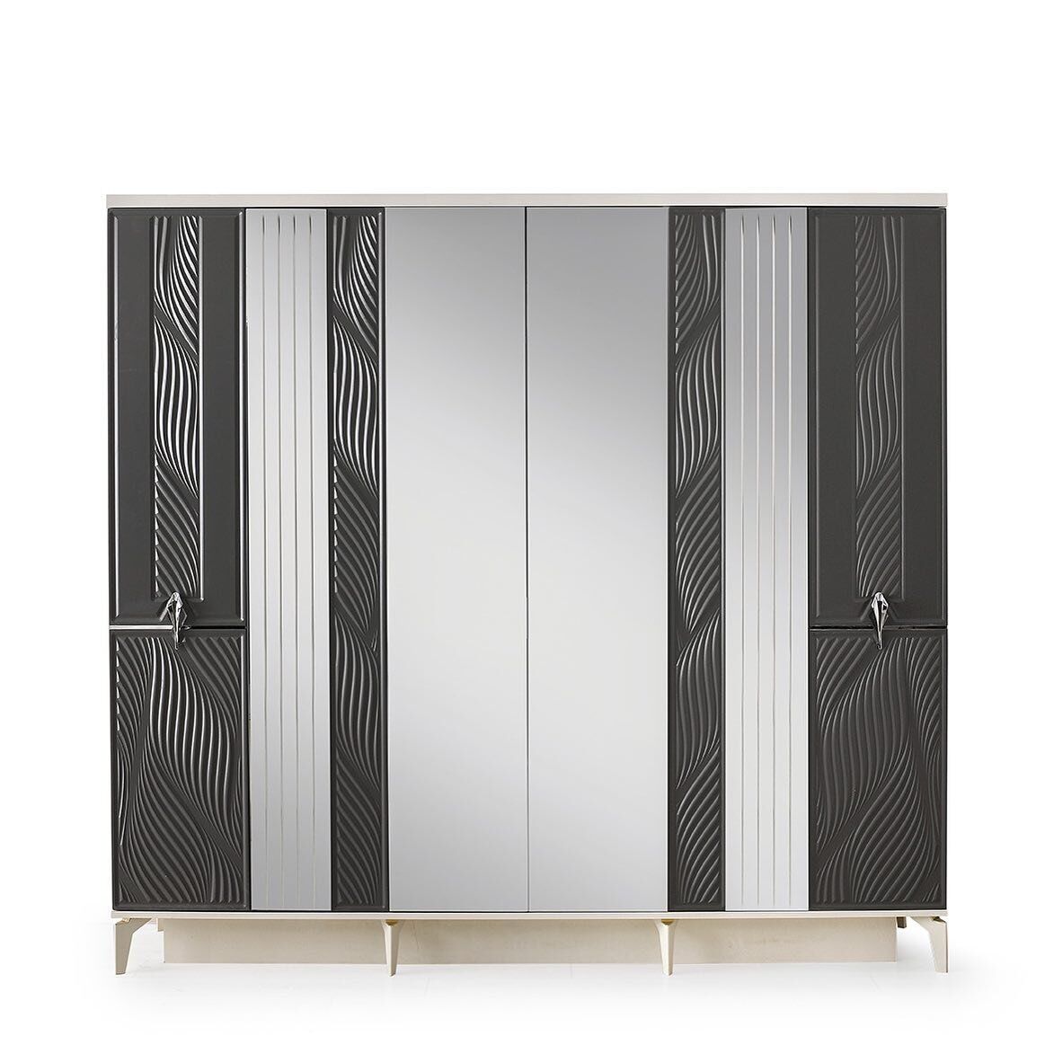 Şehzade Aytaşı - Antrasit 6 Kapılı Biga Dolap