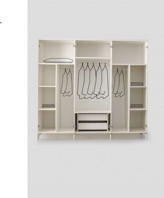 Şehzade Aytaşı - Antrasit 6 Kapılı Biga Dolap