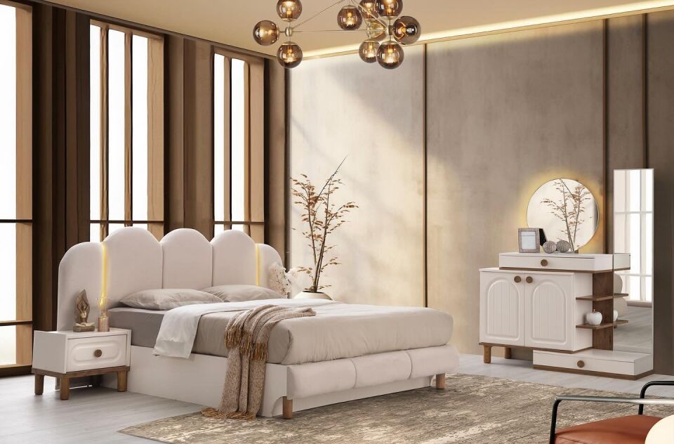 Şehzade Aytaşı - Ceviz Hazar Yatak Odası Takımı