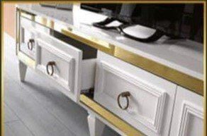 ABY Ekru - Gold Beykoz Yemek Odası Takımı