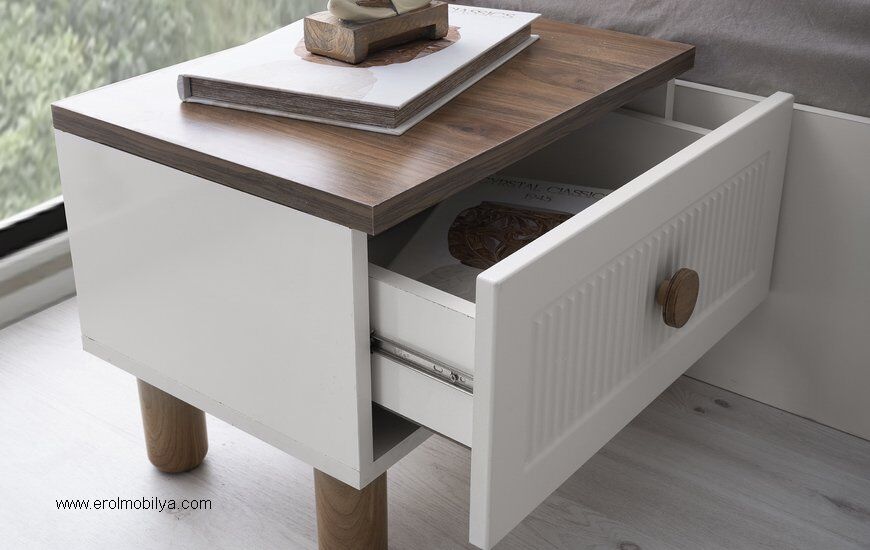 Aytaşı - Ceviz 1 Çekmeceli 1 Adet Şehzade Komidin