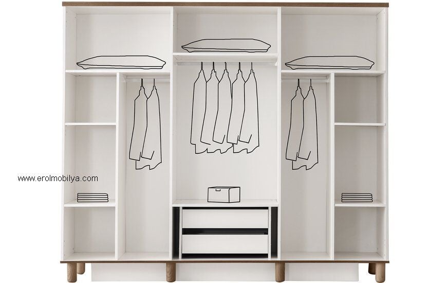 Şehzade Aytaşı - Ceviz 6 Kapılı Kosova Dolap