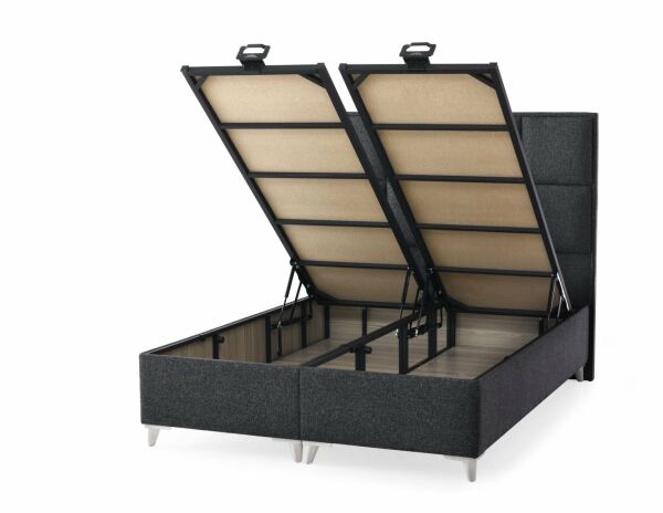 Milano Yatak + Baza + Baza Başlığı 3 ' Lü Set(Orion Yatak 30 cm Kuş Tüyü Sert Sünger)