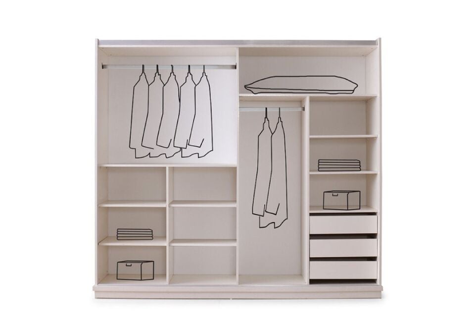 Şehzade Aytaşı Sürgülü Elmas Dolap