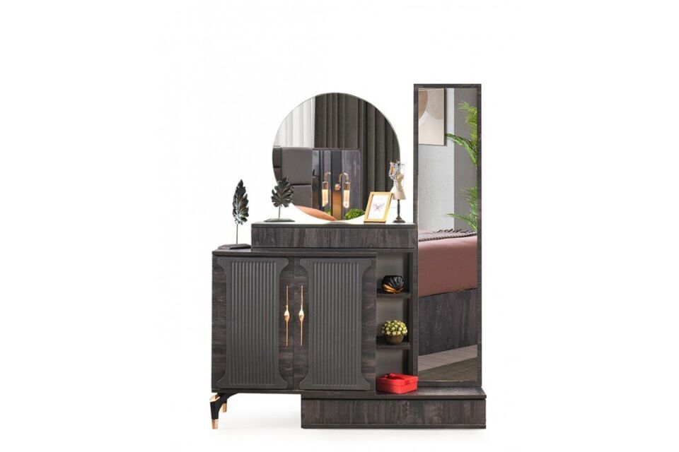 Şehzade Rebap 2 Kapılı 2 Çekmeceli Aynalı Saray Şifonyer