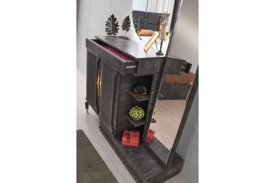 Şehzade Rebap 2 Kapılı 2 Çekmeceli Aynalı Saray Şifonyer