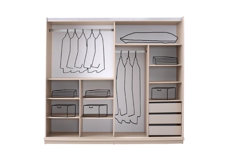 Şehzade KumBeji Sürgülü Çağla Dolap